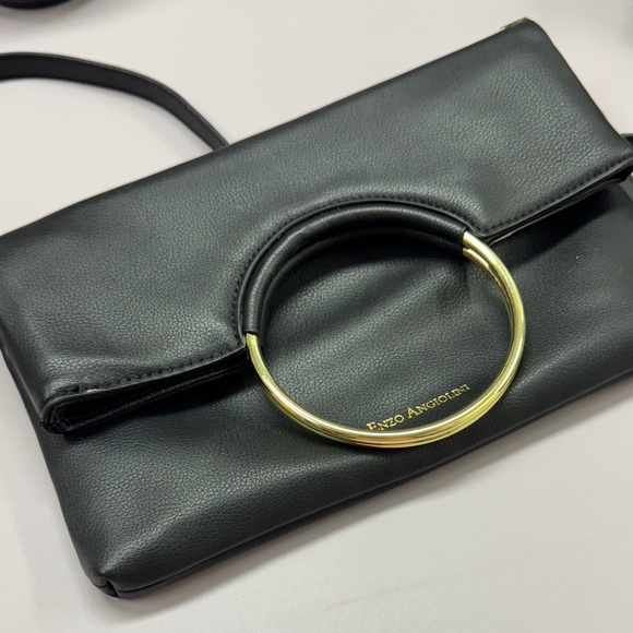 Enzo Angiolini Black Wristlet with Gold Accent - Picture 1 of 7